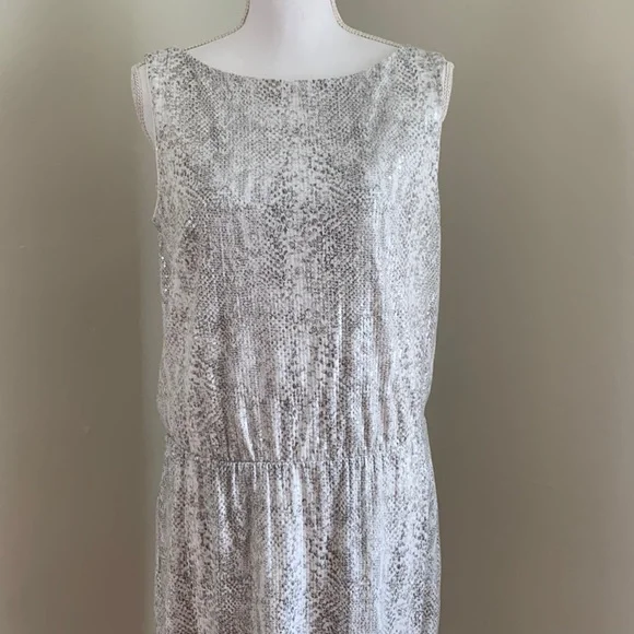 WHBM Shimmer Snake Print Sequin Mini Dress - Picture 2 of 12